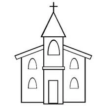 Iglesia - Dibujos para colorear gratis