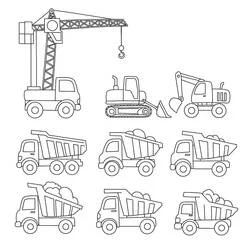 Dibujo de Vehículos de obras de construcción para colorear