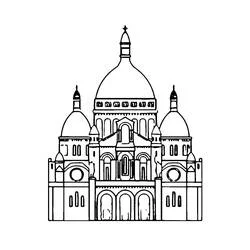 Sacré-Cœur París - Dibujos para colorear gratis