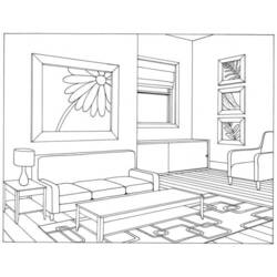 Sala de Estar - Dibujos para colorear gratis