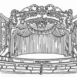 Teatro - Dibujos para colorear gratis