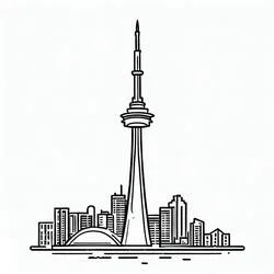 Torre CN - Dibujos para colorear gratis