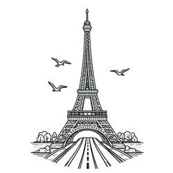 Torre Eiffel - Dibujos para colorear gratis