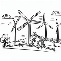 Turbina Eólica - Dibujos para colorear gratis