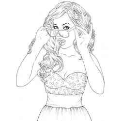 Chica - Dibujos para colorear gratis Chica - Dibujos para colorear gratis