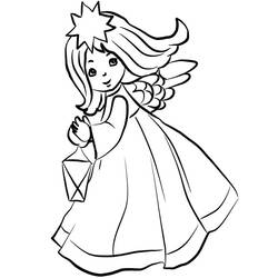 Ángel de Navidad - Dibujos para colorear gratis