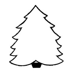 Dibujo de Árbol de Navidad sencillo para colorear