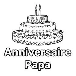 Cumpleaños de Papá - Dibujos para colorear gratis