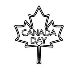 Dibujo de Hoja de arce Día de Canadá para colorear Dibujo de Hoja de arce Día de Canadá para colorear