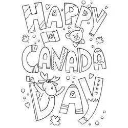 Día de Canadá - 1 de Julio - Dibujos para colorear gratis