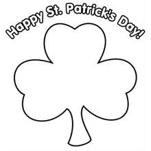 Dibujo de Trébol Happy St. Patrick's Day para colorear
