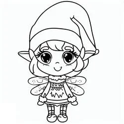 Elfo de Navidad - Dibujos para colorear gratis