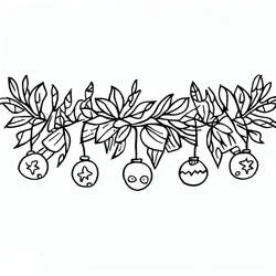 Guirnalda de Navidad - Dibujos para colorear gratis