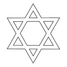 Dibujo de Estrella de David para colorear