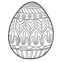 Dibujo de Huevo de Pascua con patrones geométricos para colorear Dibujo de Huevo de Pascua con patrones geométricos para colorear