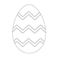 Dibujo de Huevo de Pascua con rayas en zigzag para colorear Dibujo de Huevo de Pascua con rayas en zigzag para colorear