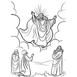 La Ascensión de Jesús - Dibujos para colorear gratis