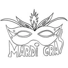 Dibujo de Máscara de carnaval Mardi Gras para colorear