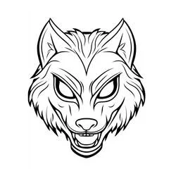 Máscara de Halloween - Dibujos para colorear gratis