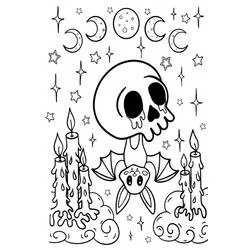 Murciélago de Halloween - Dibujos para colorear gratis