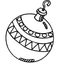 Dibujo de Bola de Navidad con motivos para colorear