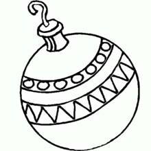 Dibujo de Bola de Navidad con motivos decorativos para colorear