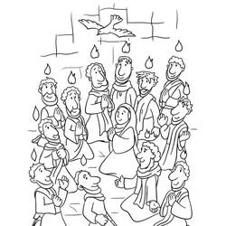 Pentecostés - Dibujos para colorear gratis