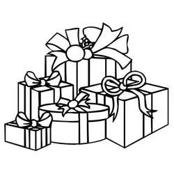 Dibujo de Cajas apiladas con una caja redonda para colorear