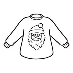 Suéter de Navidad - Dibujos para colorear gratis