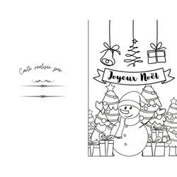 Tarjeta de Navidad - Dibujos para colorear gratis