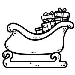 Trineo de Navidad - Dibujos para colorear gratis