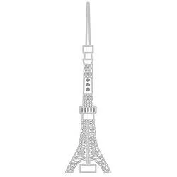 Dibujo de La Torre de Tokio elevándose hacia el cielo para colorear Dibujo de La Torre de Tokio elevándose hacia el cielo para colorear