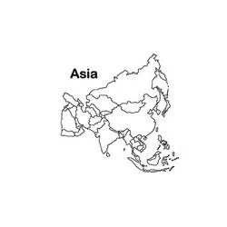 Mapa de Asia - Dibujos para colorear gratis