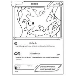 Dibujo de Carta Pokémon Corsola para colorear Dibujo de Carta Pokémon Corsola para colorear