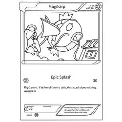 Dibujo de Carta Pokémon Magikarp para colorear Dibujo de Carta Pokémon Magikarp para colorear