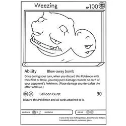 Dibujo de Carta Pokémon Weezing para colorear Dibujo de Carta Pokémon Weezing para colorear
