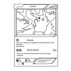 Dibujo de Pikachu carta Pokémon rodeado de rayos para colorear Dibujo de Pikachu carta Pokémon rodeado de rayos para colorear