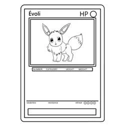 Dibujo de Eevee en una carta Pokémon para colorear Dibujo de Eevee en una carta Pokémon para colorear