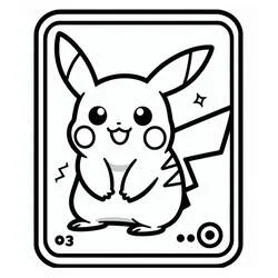 Dibujo de Pikachu carta Pokémon para colorear Dibujo de Pikachu carta Pokémon para colorear