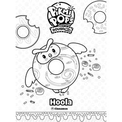 Dibujo de Pikmi Pops Hoola con forma de dona para colorear