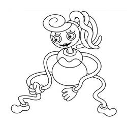 Dibujo de Mommy Long Legs en una pose divertida para colorear