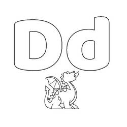 Letra D - Dibujos para colorear gratis