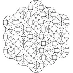 Dibujo de Mandala geométrico de triángulos y cuadrados para colorear Dibujo de Mandala geométrico de triángulos y cuadrados para colorear