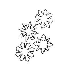 Dibujo de Copos de nieve en línea diagonal para colorear