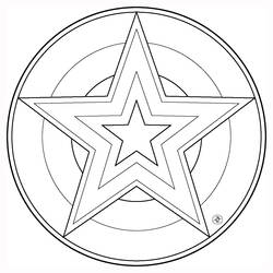 Mandalas de Estrellas - Dibujos para colorear gratis