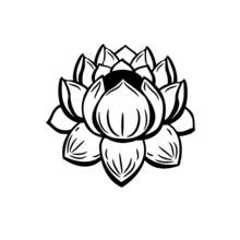 Dibujo de Flor de loto en mandala para colorear
