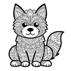 Mandalas de Perros - Dibujos para colorear gratis