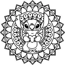 Mandalas de Stitch - Dibujos para colorear gratis