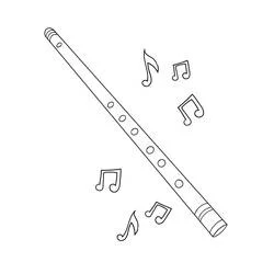 Flauta - Dibujos para colorear gratis