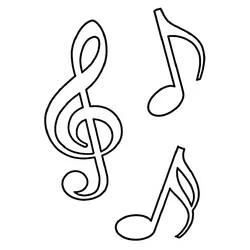 Notas Musicales - Dibujos para colorear gratis